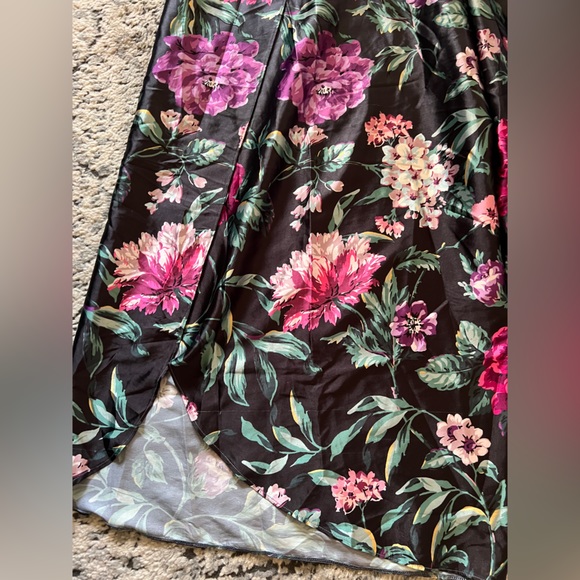 VICTORIA SECRET Floral Satin WIDE LEG TULIP Pants PAJAMA BOTTOM LOUNGE LK NEW XL - Picture 11 of 13